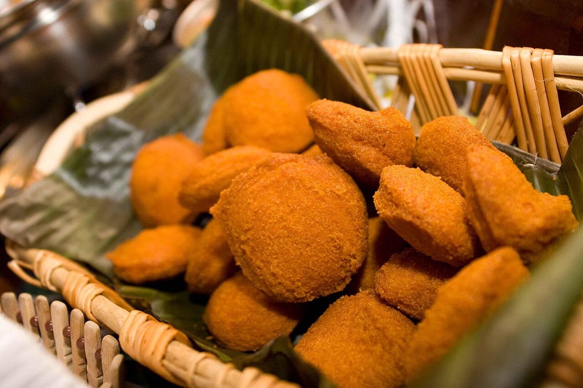 Acarajé terminado, listo para servir