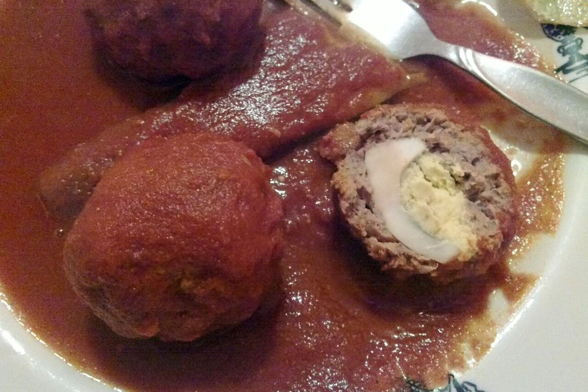 Albóndigas al chipotle terminado, listo para servir