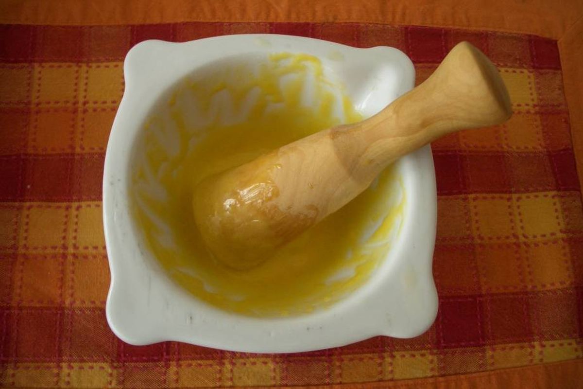 Alioli terminado, listo para servir