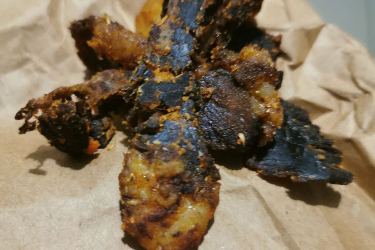 Biltong terminado, listo para servir