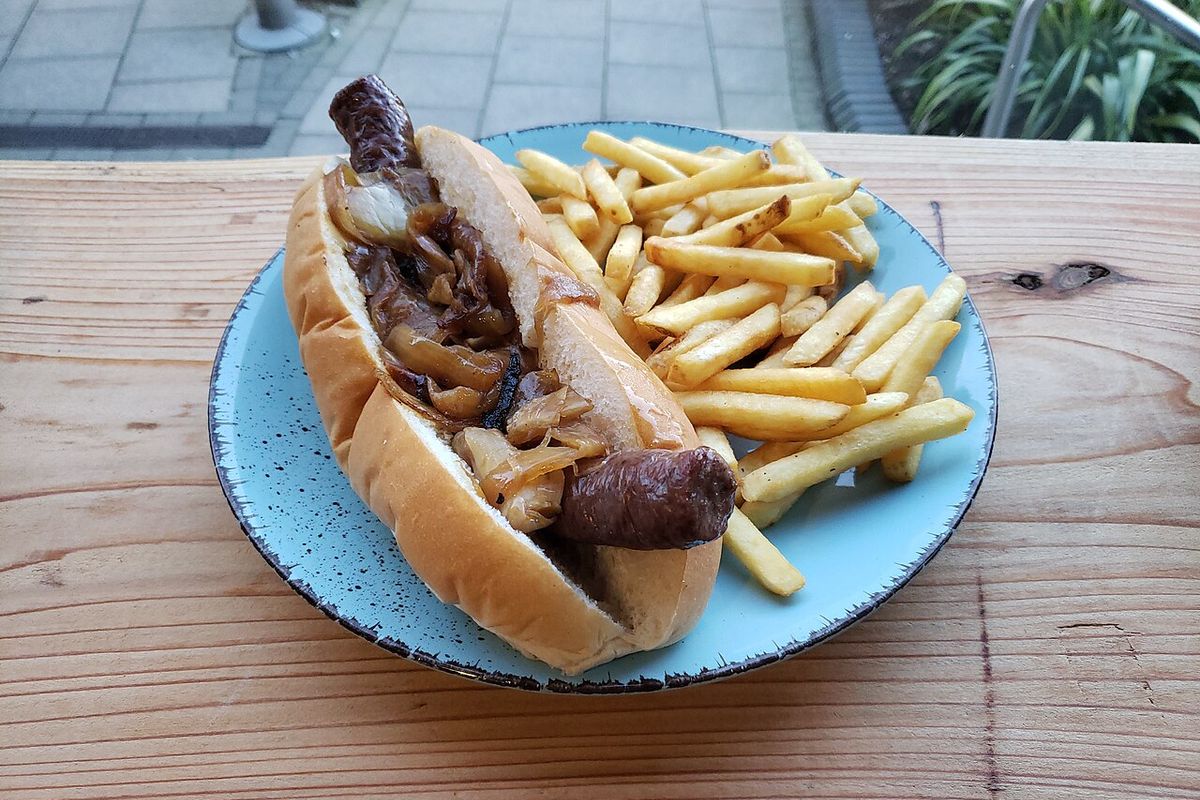 Boerewors terminado, listo para servir