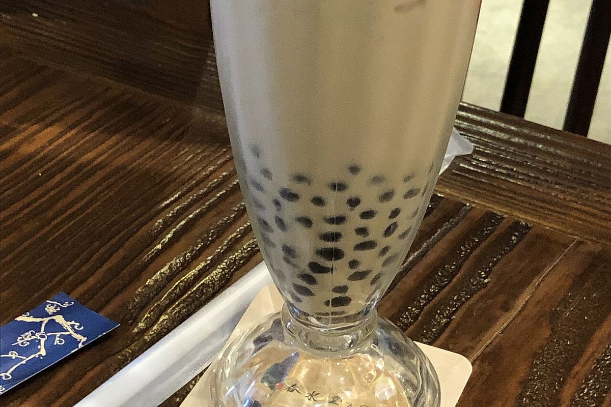 Bubble tea terminado, listo para servir