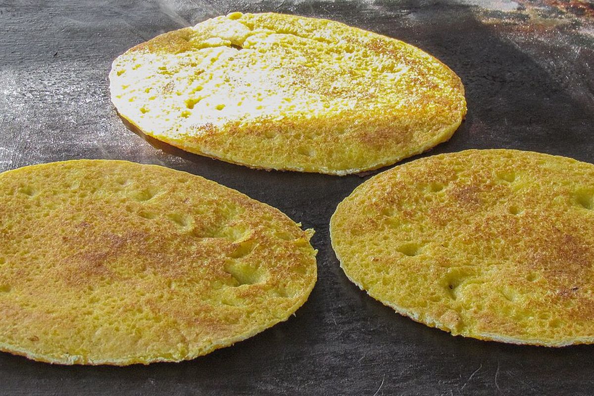 Cachapas terminado, listo para servir