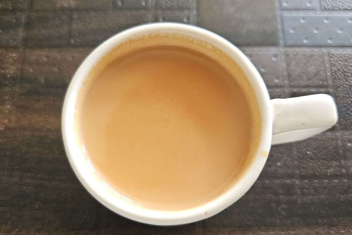 Chai masala terminado, listo para servir