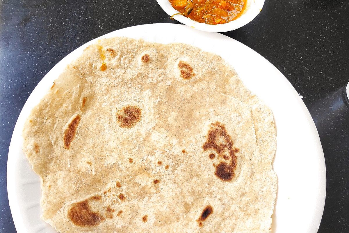 Chapati terminado, listo para servir