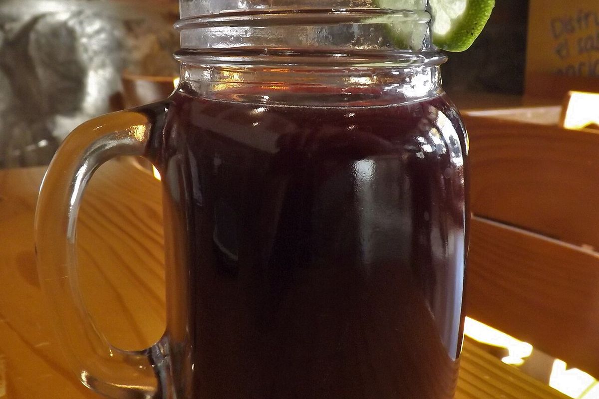 Chicha morada terminado, listo para servir