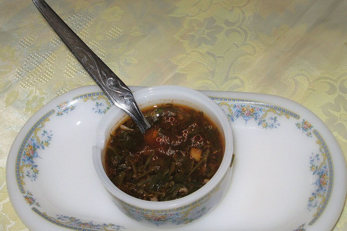 Chimichurri terminado, listo para servir