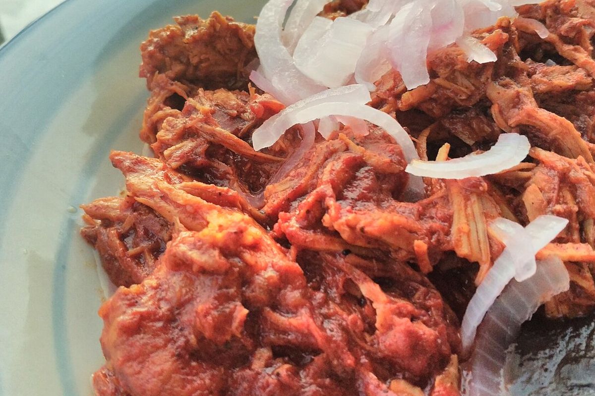 Cochinita pibil terminado, listo para servir