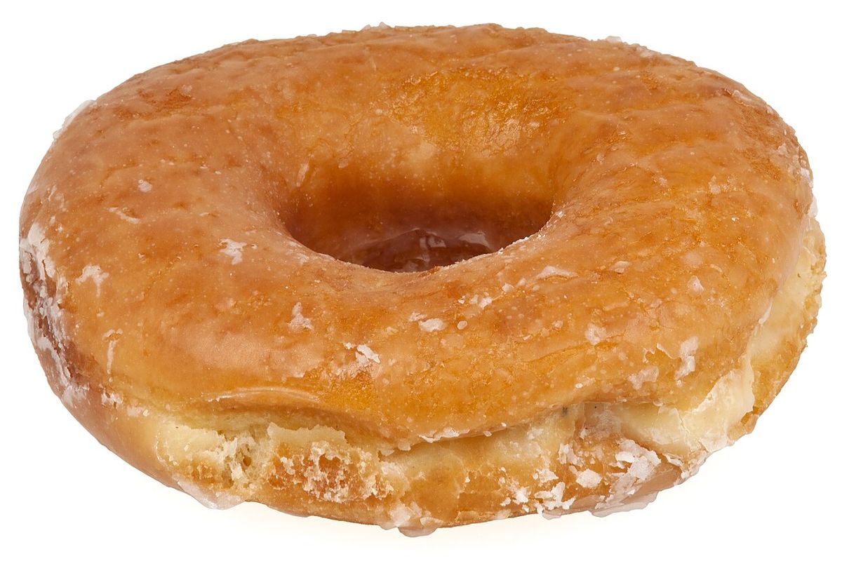 Donuts glaseados terminado, listo para servir