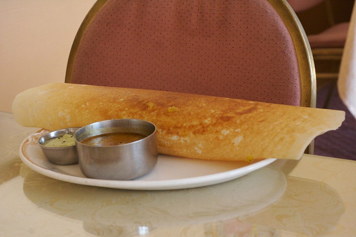 Dosa terminado, listo para servir