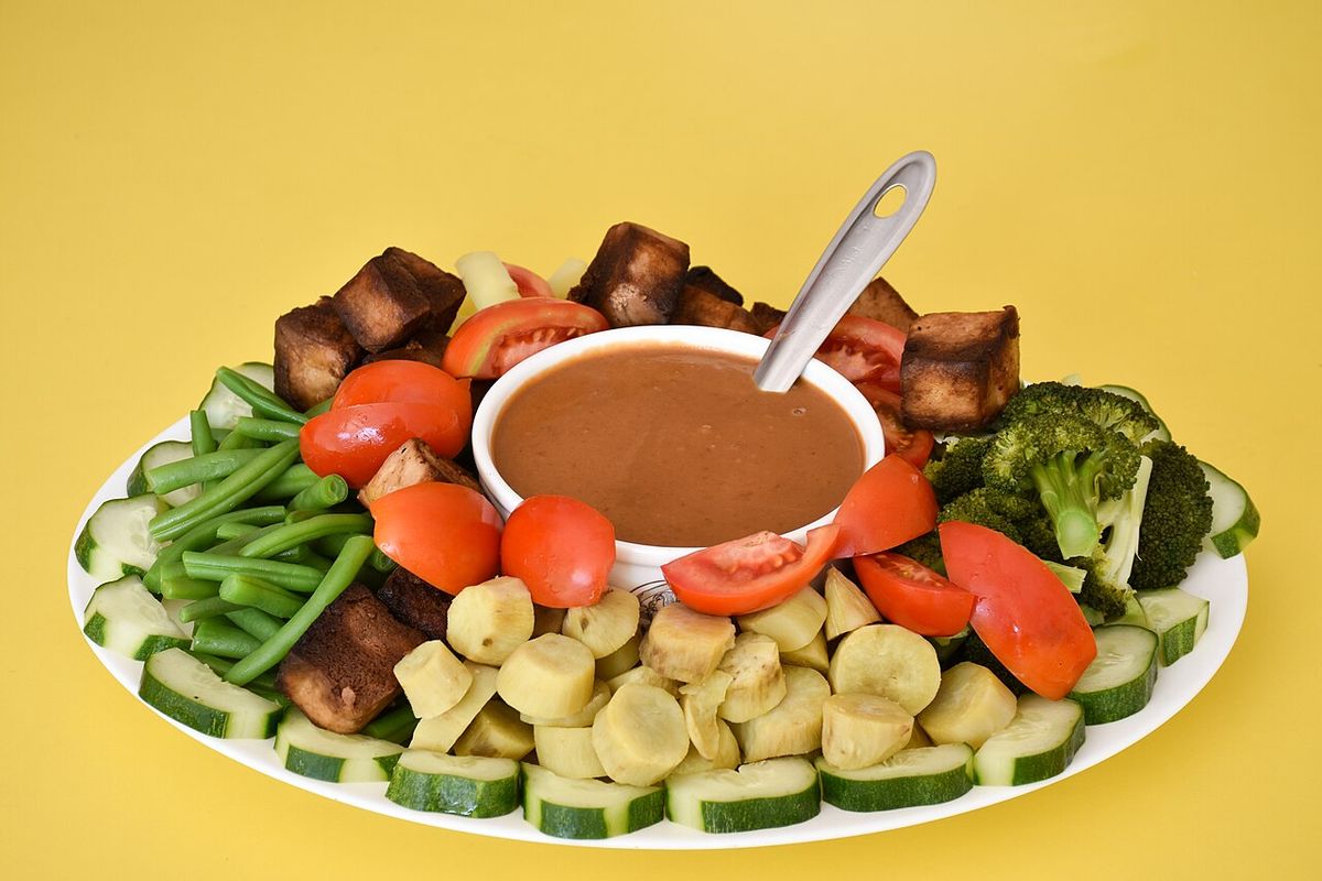 Gado gado terminado, listo para servir