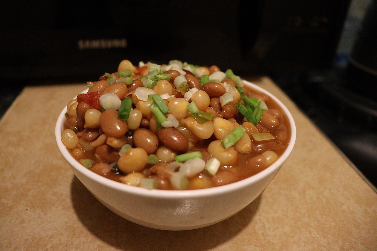 Githeri terminado, listo para servir