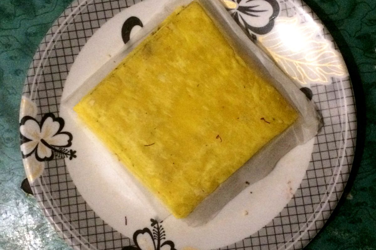 Halva de sémola terminado, listo para servir