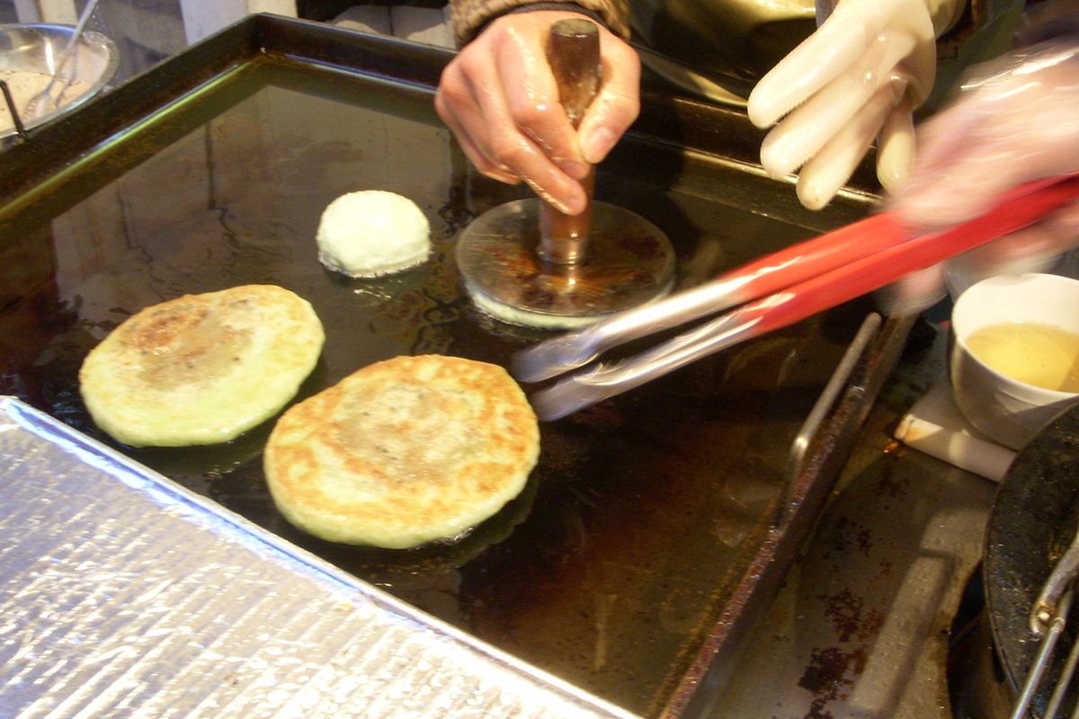 Hotteok terminado, listo para servir