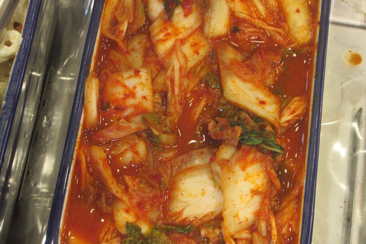 Kimchi de col terminado, listo para servir