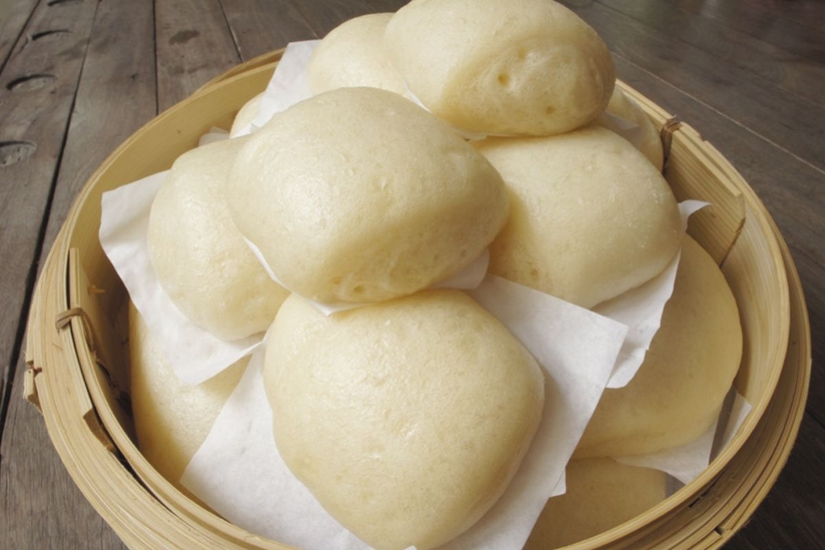 Mantou terminado, listo para servir
