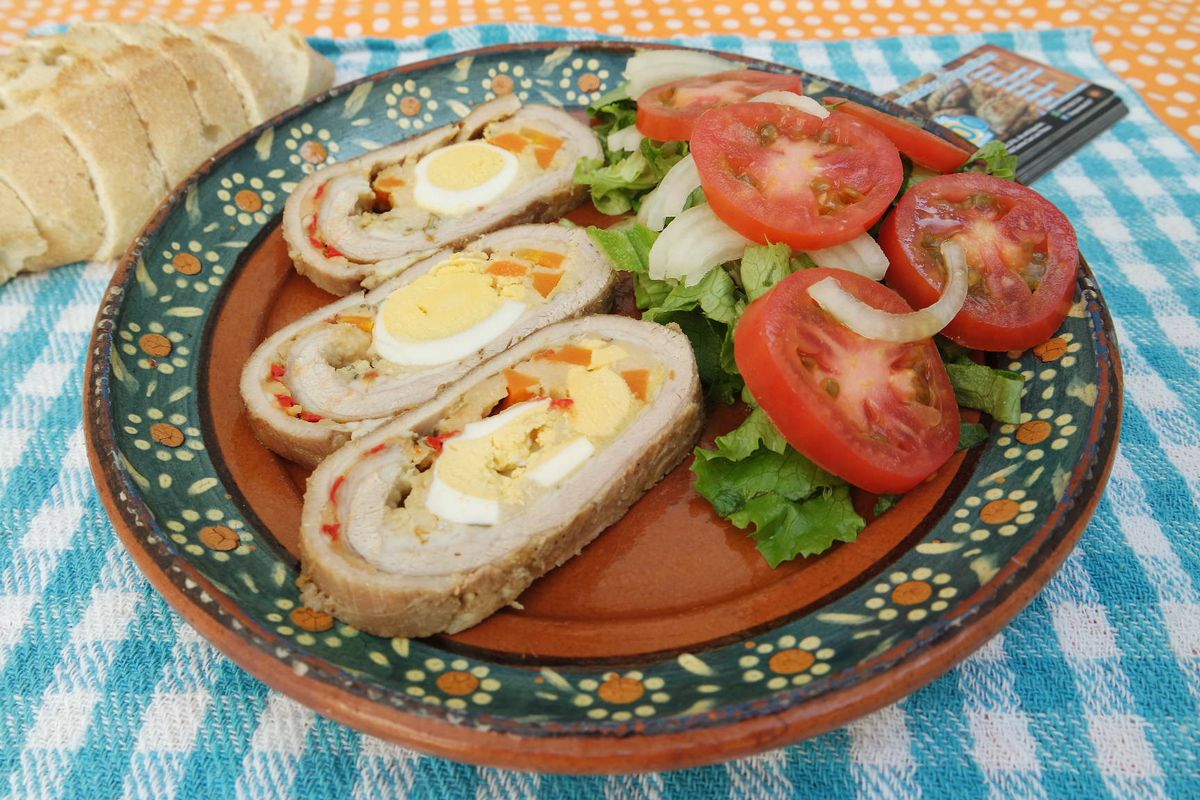 Matambre arrollado terminado, listo para servir