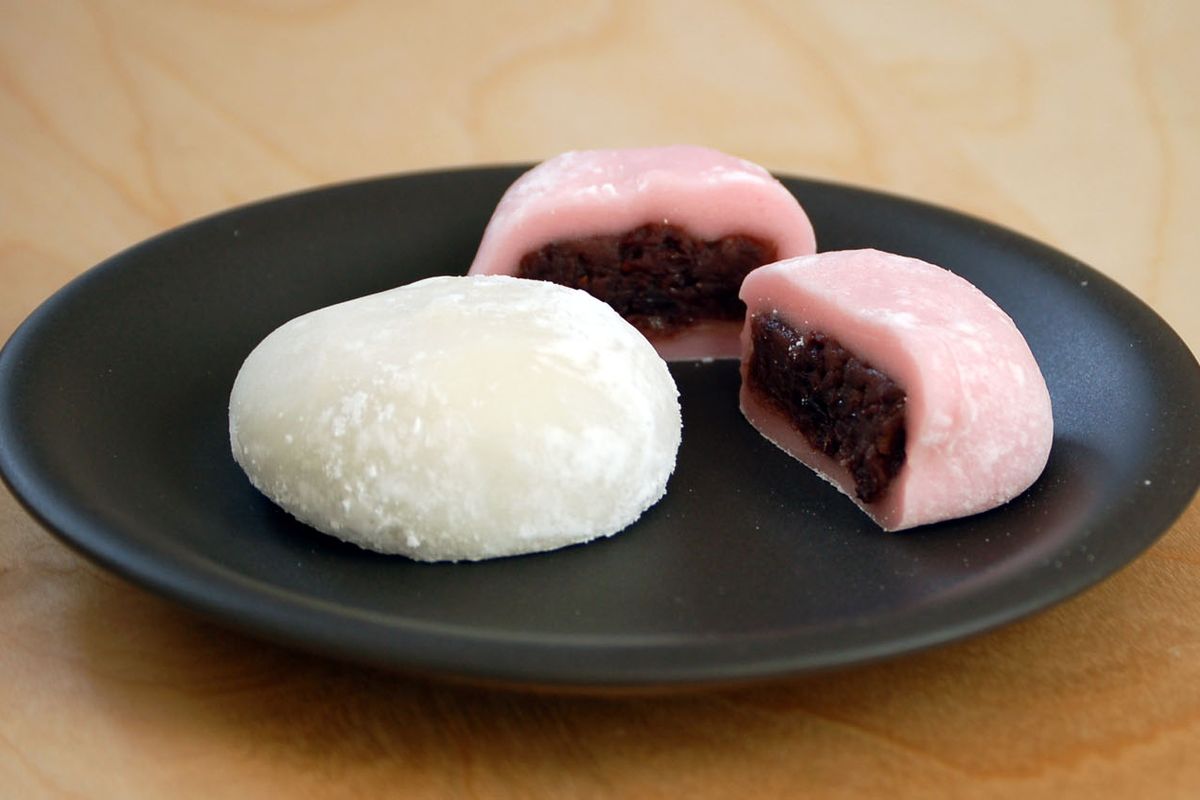 Mochi daifuku terminado, listo para servir
