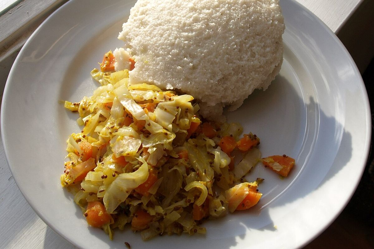 Sadza terminado, listo para servir