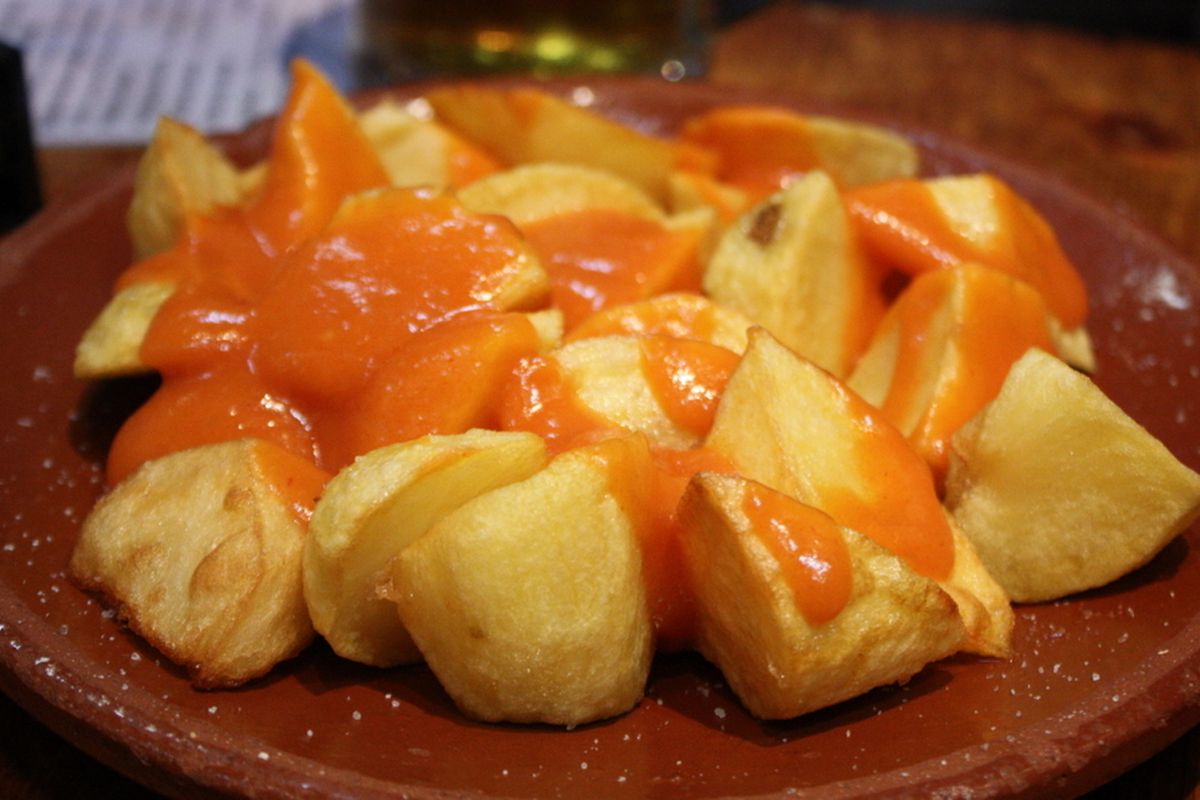 Salsa brava terminado, listo para servir