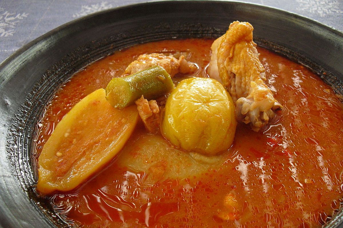 Sopa ligera ghanesa terminado, listo para servir