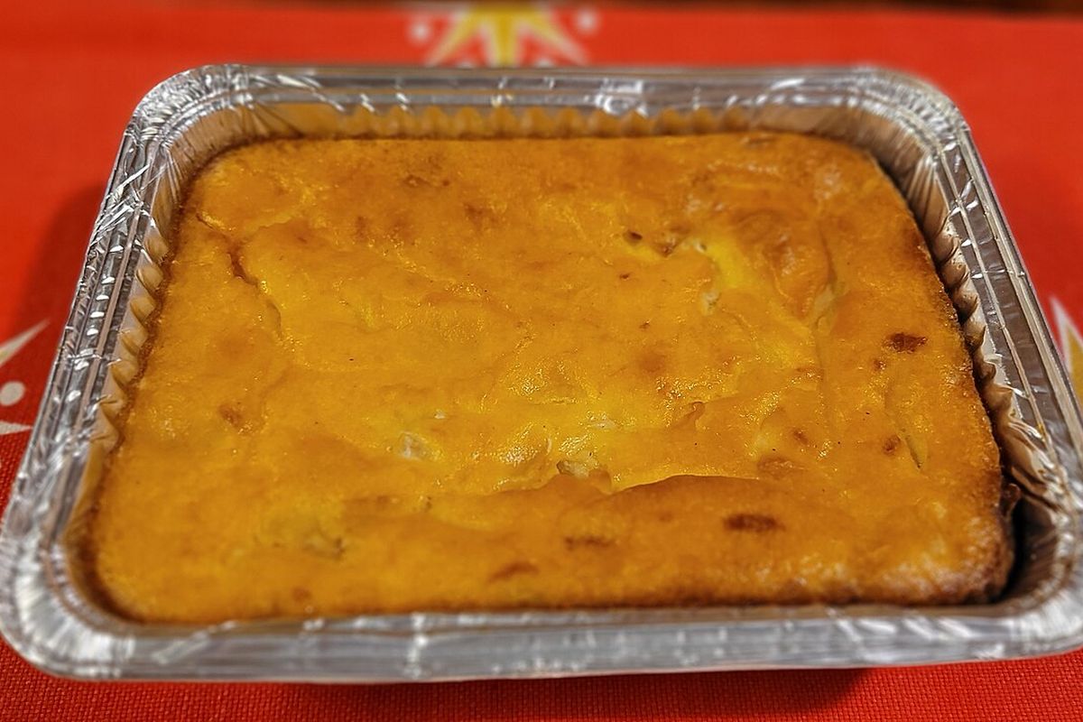 Sopa paraguaya terminado, listo para servir