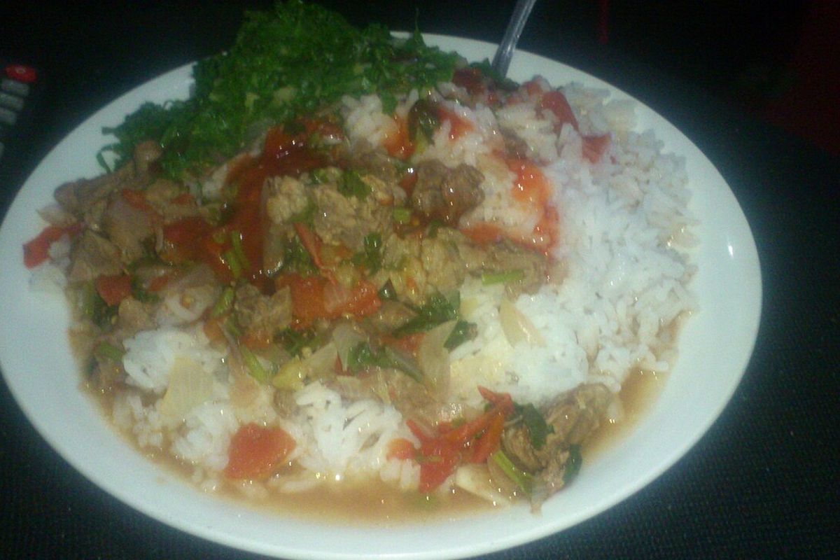 Sukuma wiki terminado, listo para servir