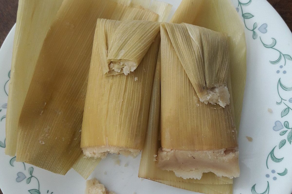 Tamales terminado, listo para servir