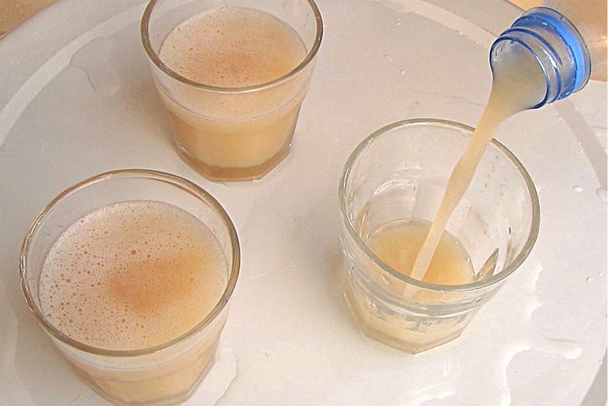 Zumo de baobab terminado, listo para servir